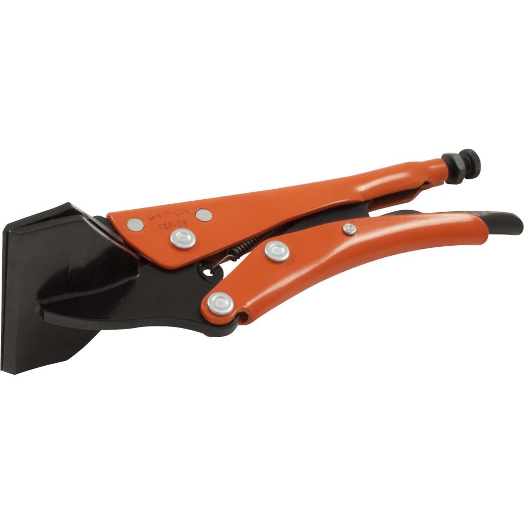 Grip-on, 8in. Locking Sheet Metal Clamp, 1-11/16in. Jaw Opening, Pieces (qty.) 1 Material Alloy Steel, Jaw Capacity 2.17 in, Model# 128-08
